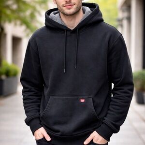 Wrangler Black Sherpa-Lined Pullover Hoodie